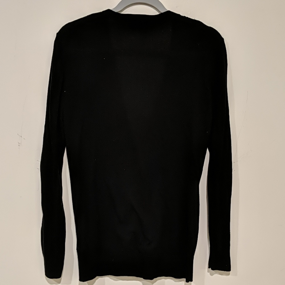 DKNY black buttoned cardigan with decorative lace - Picture 5 of 5